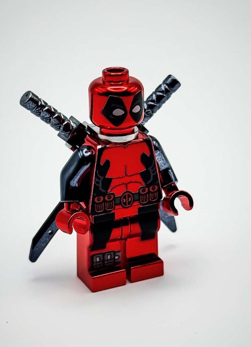 Lego Chrome Red Deadpool Minifigure Super Heroes Marvel X Men
