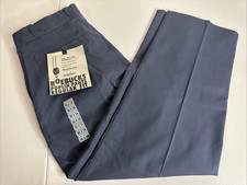 ROEBUCKS Sears Regular Perma Prest Blue Polyester Cotton Pants 36x28 USA NWT