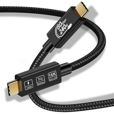 CABLEDECONN USB 4 Extension 4.0 80Gbps Thunderbolt 5 Cable 1m 