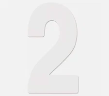 FACTORY EFFEX Standard Numbers 8in. #2 White 3-pack FX02-4482