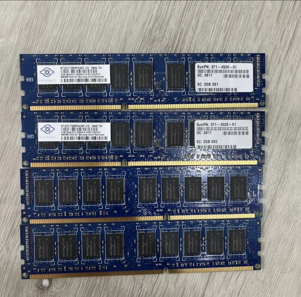 Nanya 8GB RAM  (4x2GB) NT2GC72B8PA0NF-CG Arbeitsspeicher - Bild 2 von 2