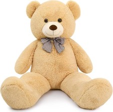 Giant Cuddly Teddy Bear Large Plush Stuffed Bear Animal Tan -47in 4ft