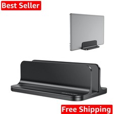 Vertical Laptop Stand Holder, Desktop Aluminum Stand for MacBook with Adjusta...