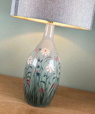 Vintage Hand Painted Studio Pottery Ceramic Table Lamp Base - 2 Available