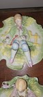 Vintage Lot Of 2 Hand Painted Bisque Victorian Wall Plaque Msn/woman — photo 3