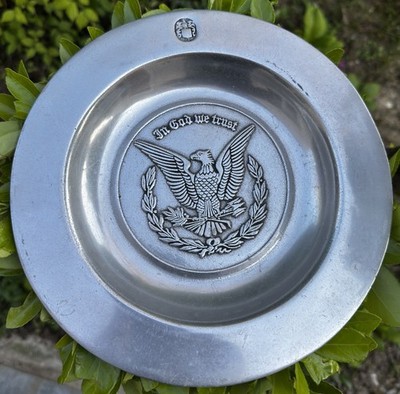 Deko Teller USA - American Adler - Metal Plate - Washington - Vintage