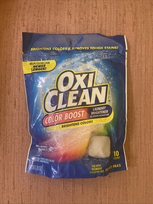 Color Boost Laundry OxiClean Color Boost Color Laundry Brightener Stain Remover Power Paks ...