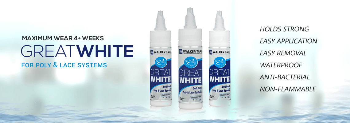 Great White Adhesive 1.4oz | Maximum Hold Liquid Bond | Waterproof - Walker Tape