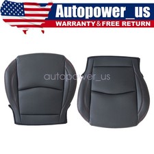2014 2015 2016 For Mazda 3 Driver Passenger Bottom Perf Leather Seat Cover Blk