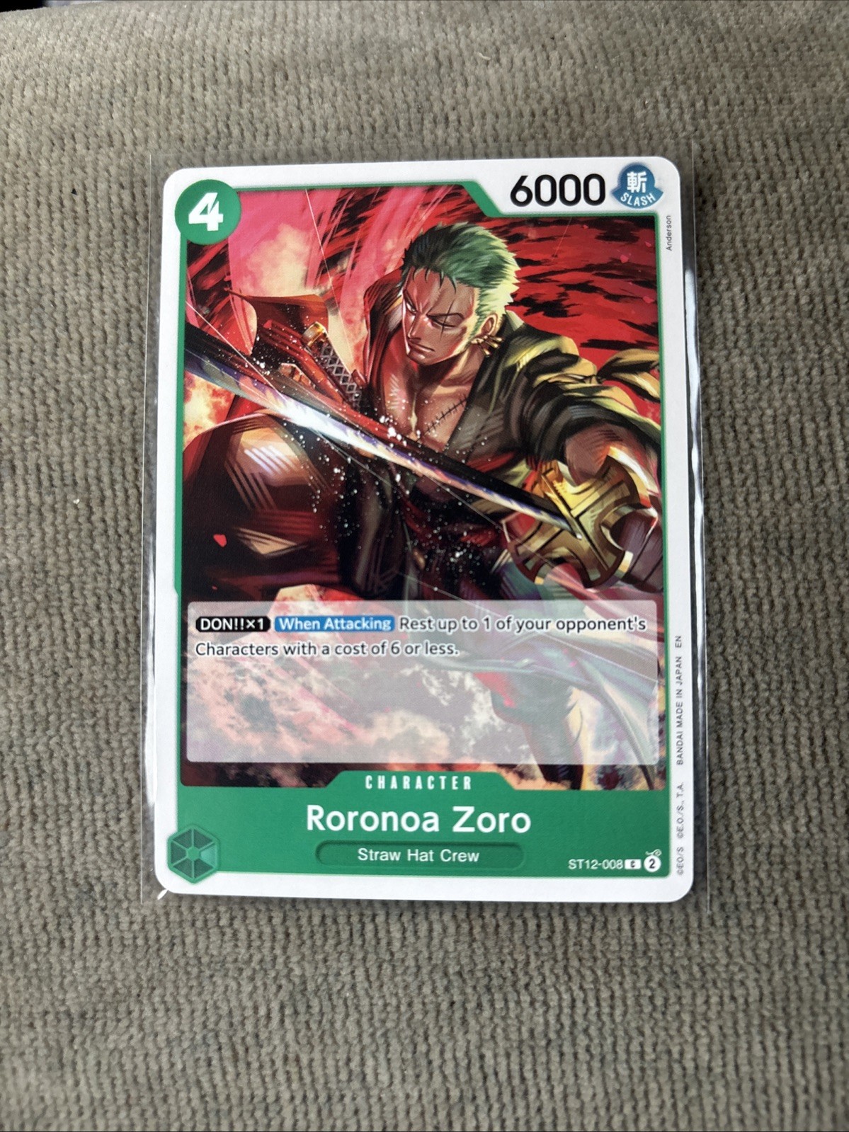 Roronoa Zoro ST12-008 C Start Deck One Piece Card - English NM