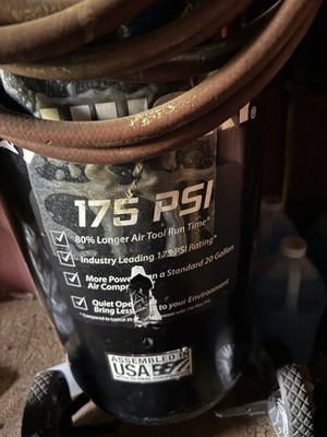 #ad Husky Portable Air Compressor 20 Gallon Tank 175 PSI Max Pressure Black $200.00
