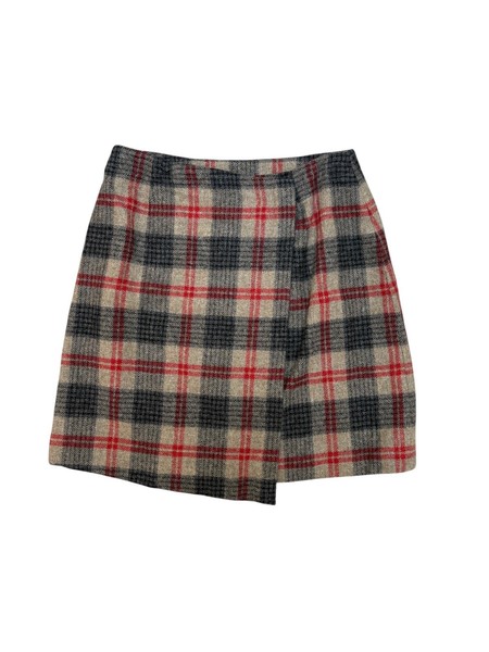 Vintage MAX MARA WEEKEND Check Wool Mini Skirt 90s 2000s IT36 XS