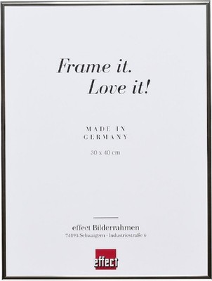Effect Aluminium-Bilderrahmen Quadro 21x28 cm silber hochglanz Antireflexglas