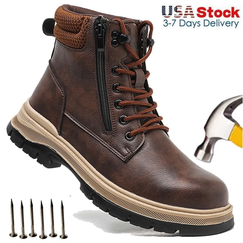 Mens Construction Work Boots Steel Toe Safety Shoes Waterproof Non Slip Boots
Opens in a new window