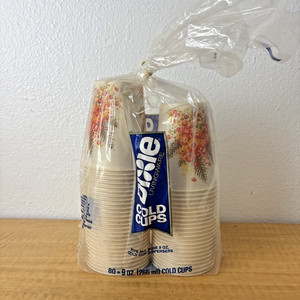 Dixie Waxed Cold Cups 9 OZ Paper Cups Flower Spring Medley Livingware 49 pc