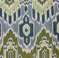 BALLARD INSIDEOUT GEOMETRIC PERFORMANCE FABRIC DELANEY GREEN 5.25 YDS