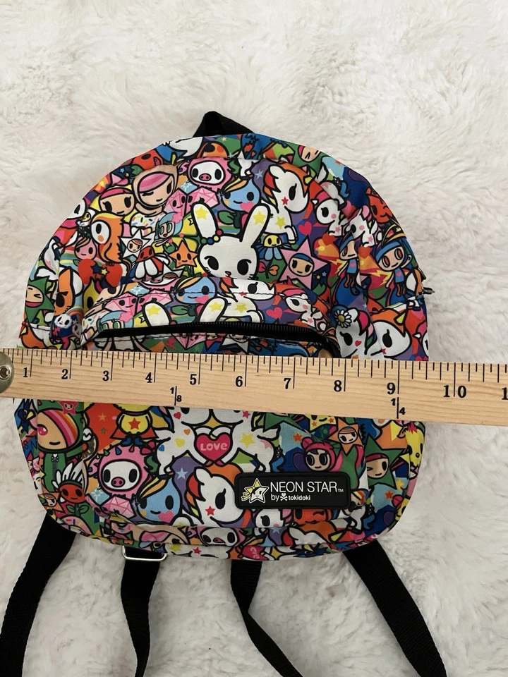 Tokidoki Mini Mochila Loungefly Neon Star Simone Legno Colorida Usada Foto 3 de 4