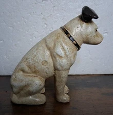RCA Victor Dog Nipper Bank Cast Iron 6" Home Office Gift