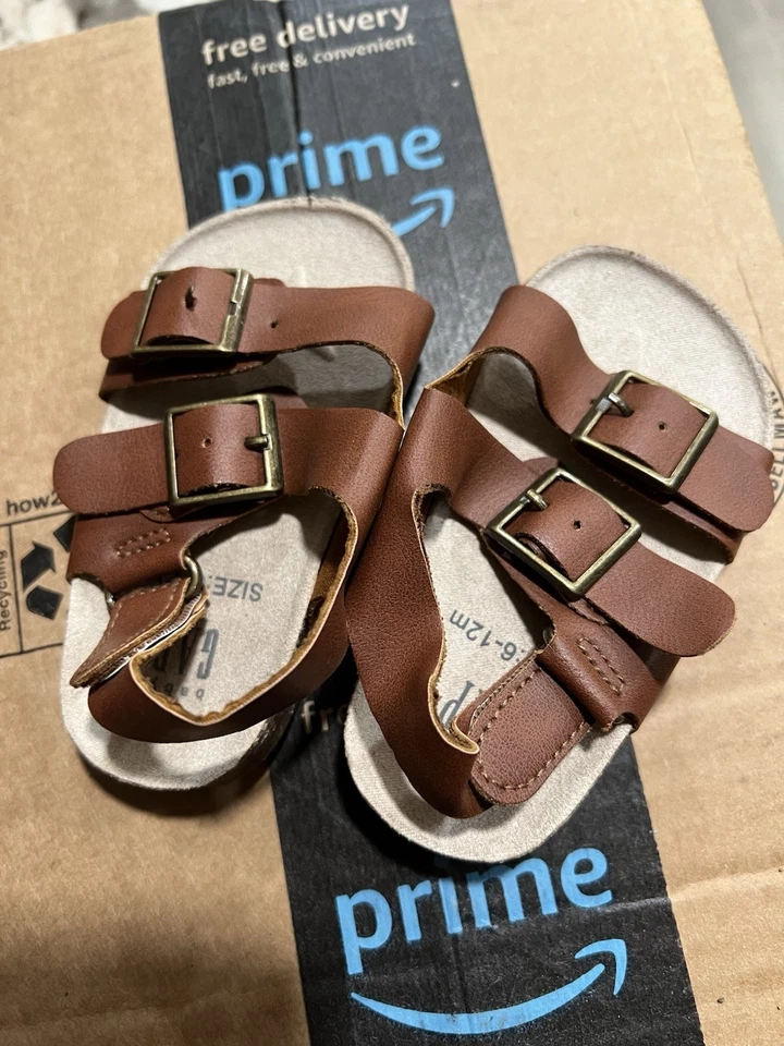 Baby Gap Brown Baby Sandals 6-12 Months - Image 2 of 4