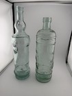 Lot of 2 Vintage Wine Clear Embossed Glass Bottles Collectible — photo 7