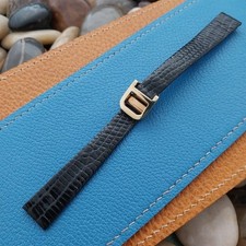 1/2" 13mm Lizard JB Champion Unused 1970s Vintage Watch Band Fold-Over Buckle