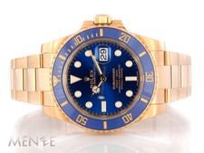 Rolex Submariner Date 116618LB Gelbgold Blue Dial B+P 05/2019 LC100 Uhr (14726)