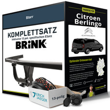 Für CITROEN Berlingo Typ B9 Anhängerkupplung starr +eSatz 13pol 2008-2011 Set