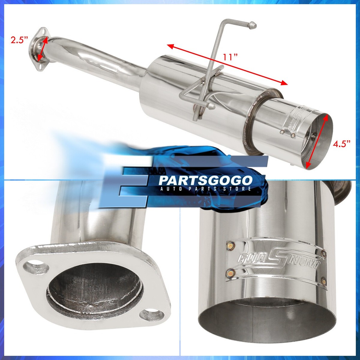 HST MUFFLER HONDA シビック用　EG4 新品 JDM Honda civic eg4-eg6 siR Vtec B16A Hatchback FGK Legalis