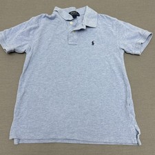 Polo Ralph Lauren Kids Blue Polo Shirt Short Sleeve Cotton Size Medium 8-10
