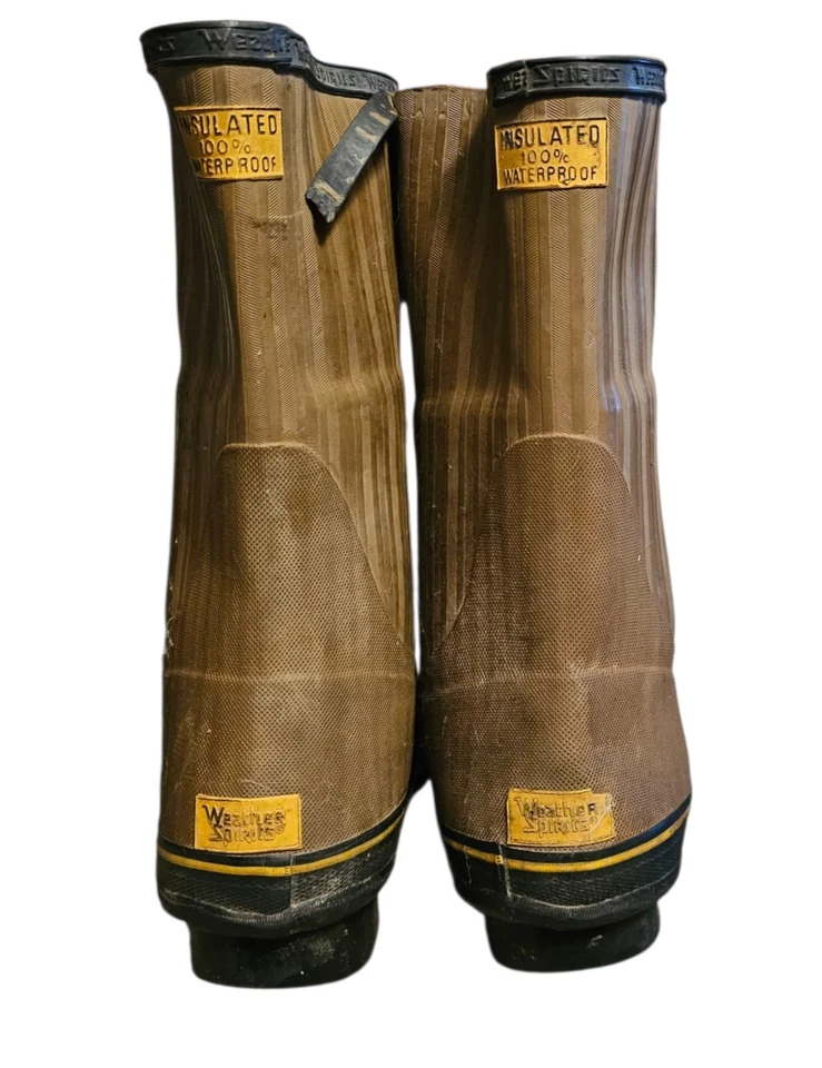 Weather Spirits Steel Shank Insulated Rubber Boots Men 12 Lace Up Gorpcore  - Image 4 of 4