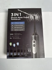 Electric Flosser w 4 Modes 3 in 1 Power Flosser & Electric Toothbrush w 55 Heads