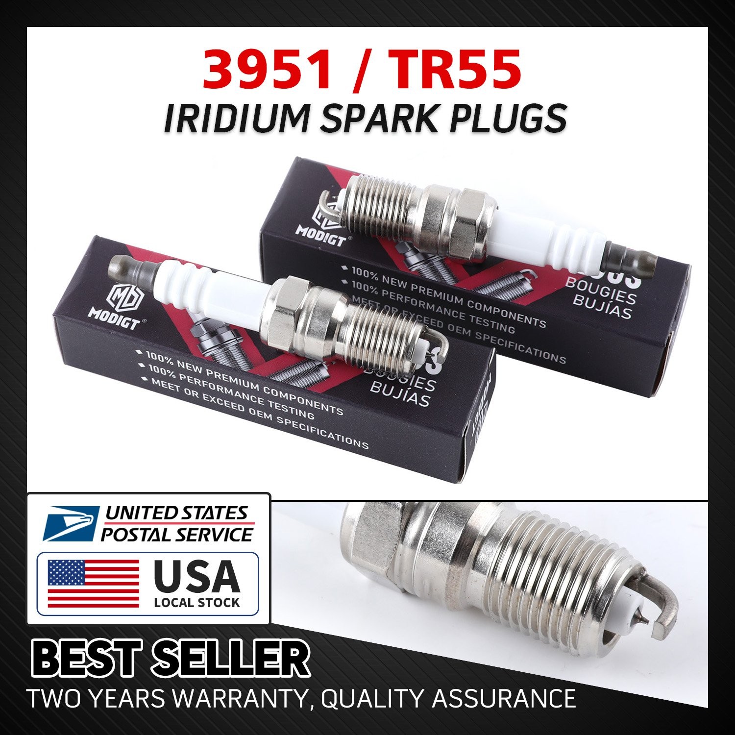 2Pcs OEM NEW Iridium IX Spark Plugs 3951/TR-55 For NGK Mazda Mercury GMC Lincoln
