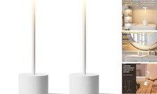 Cordless Lamp Set, Rechargeable Lamp, 3 Color Temperature, LED 2 Pack White