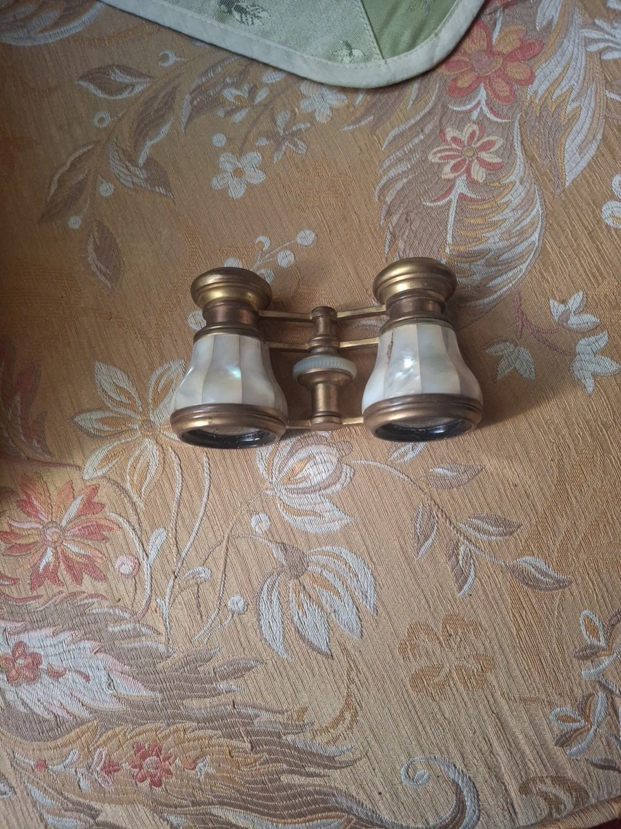 Jumelles Anciennes De Théâtre Ou Militaires – 2x – Marron – Fabrication France