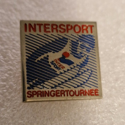 Anstecknadel Brosche Intersport Springertournee Silberoptik