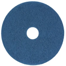 Case of 5 Sanico MVP Warm Up 12" Blue Scrubbing Floor Pad Light Cleaning
