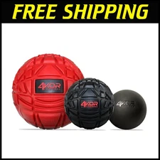 Portable 4KOR Massage Balls - Essential Set for Muscle Pain Relief & Flexibility