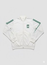 Giacca da pista unisex Adidas Stan Smith Supreme vintage bianca e verde taglia large