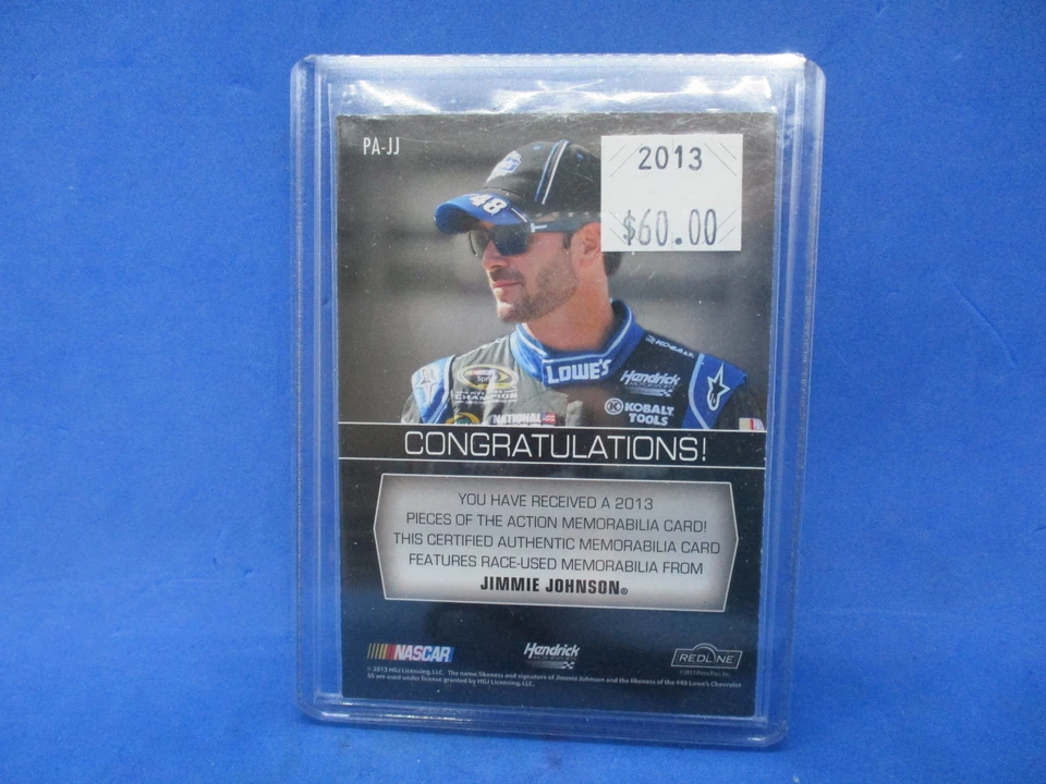 Jimmie Johnson 2013 Press Pass Authentics Pieces Of The Action #'d 02/10 - Image 2 of 2