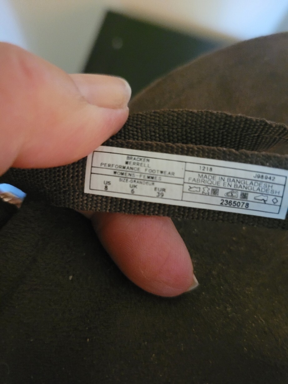 Merrell sandali donna marroni marroni marroni marroni in pelle con cinturino e cinturino taglia 8