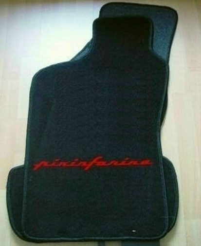 Tapis de sol velours Fiat Coupé noir rouge moquette auto sur mesure