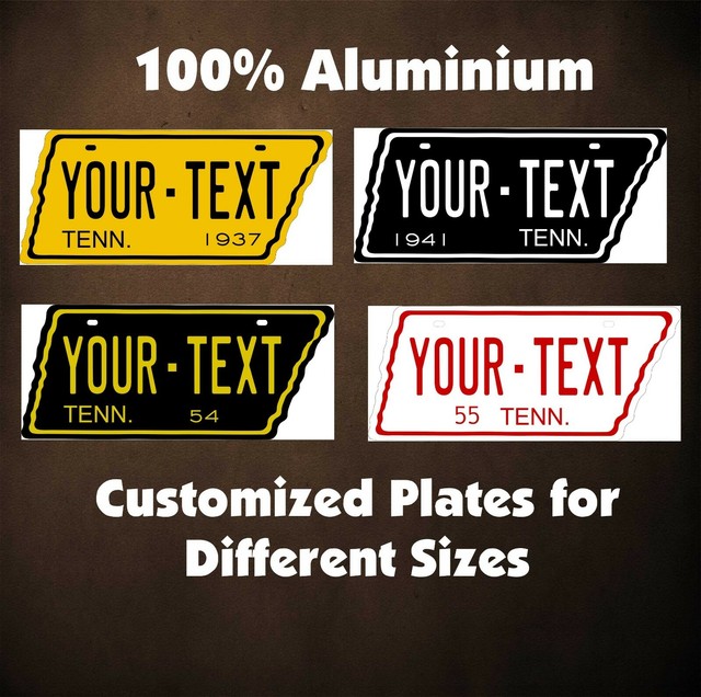 Tennessee State Shaped Unique Auto CAR Custom Tag Personalized License