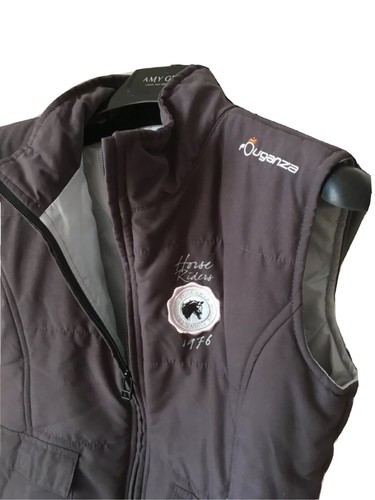 Giubbotto Smanicato Equitazione Ragazza Bambina Cm143-152 12 Anni Grigio Azzurro - Foto 2 di 11