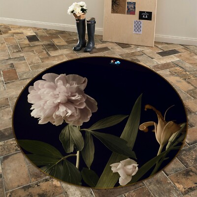 3D Peony Leaves ZHUA3879 Game Non Slip Rug Mat Photo Carpet Zoe