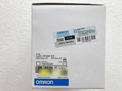 ONE New Omron CJ2H-CPU66-EIP Processor : 1.5 Eip : 3 .0 CJ2HCPU66EIP