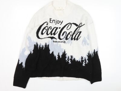 H&M Unisex Coca-Cola Graphic White Pullover S