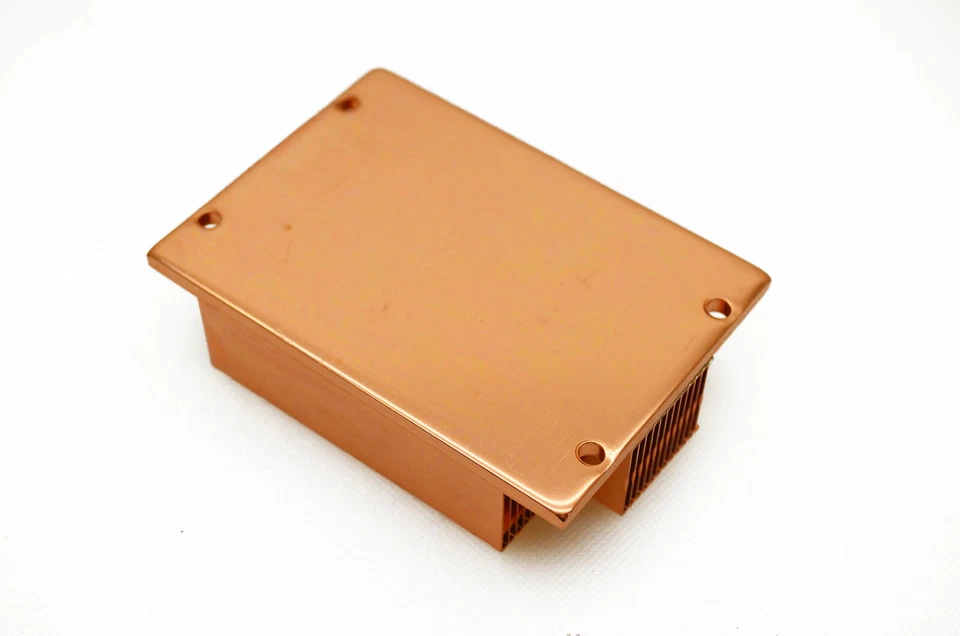 3.5 x 2.5 x 0.9 Inch Pure Copper Heat Transfer 0.9 LBS Heatsink,4 Mounting Holes - Image 2 of 4