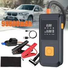 99800mAh 12V Portable Car Jump Starter Power Bank Battery Charger Air Compressor
