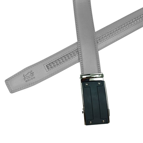 New Genuine Leather Mens Ratchet Belt Belts For Men Adjustable Automatic Buckle - Picture 26 of 50