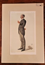 ANTIQUE VANITY FAIR PRINT "THE VATICAN" ERRINGTON 1882 by T MOUNTED AND MATTED
